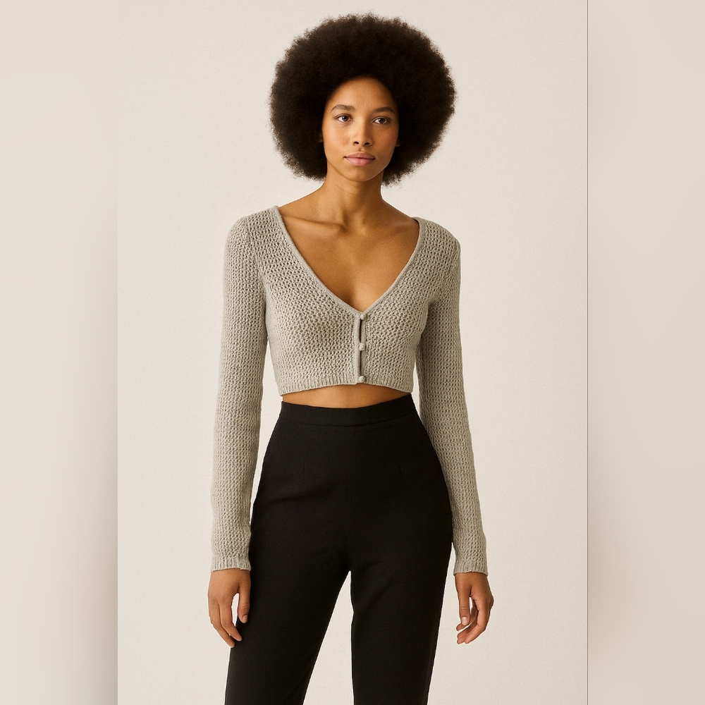 Bennettex Knit Cropped Cardigan